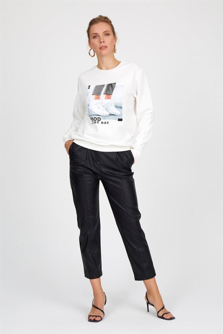 Ekru - Uzun Kol S-ShirtST050W7202501