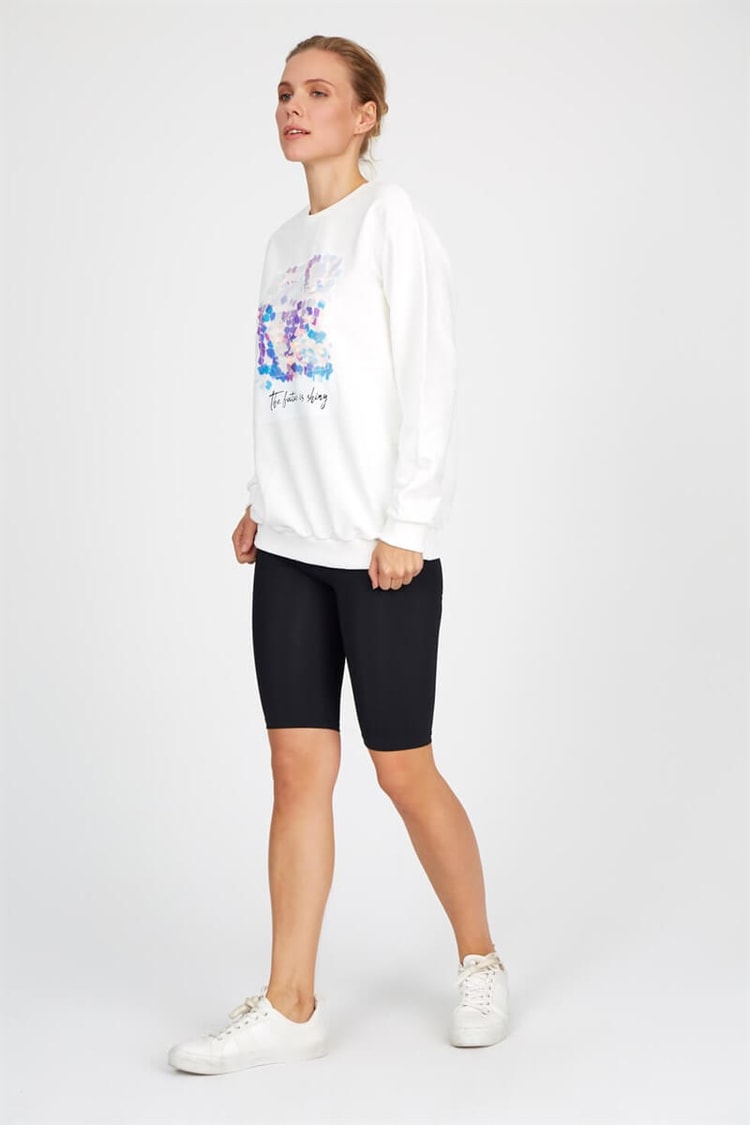 Ekru - Uzun Kol S-ShirtST050W7202701