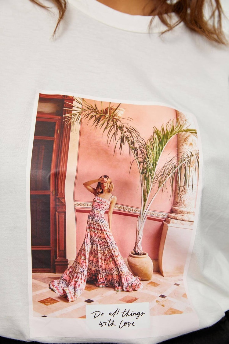 Ekru Baskılı Kısa Kol T-ShirtST060S71183005