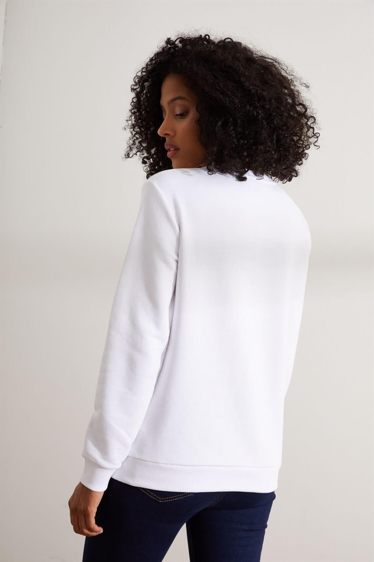 Ekru Baskılı Ve Taşlı SweatshirtST060W7207702