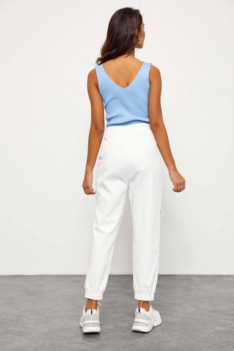 Ekru Beli Lastikli Jogger PantolonST050S20404002