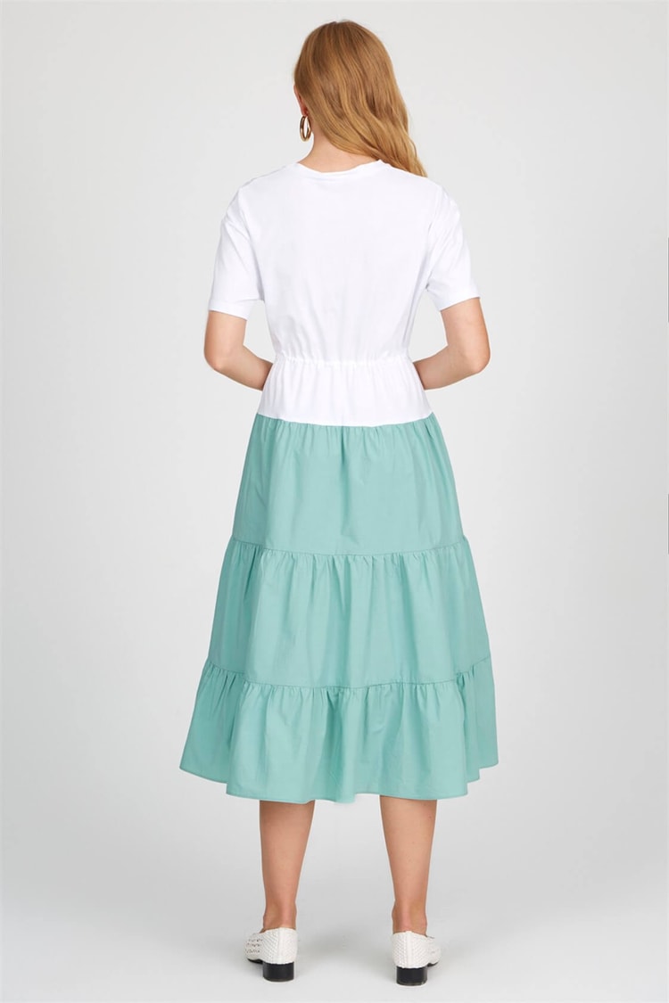 Ekru-Koyu Mint ElbiseST050S4050401