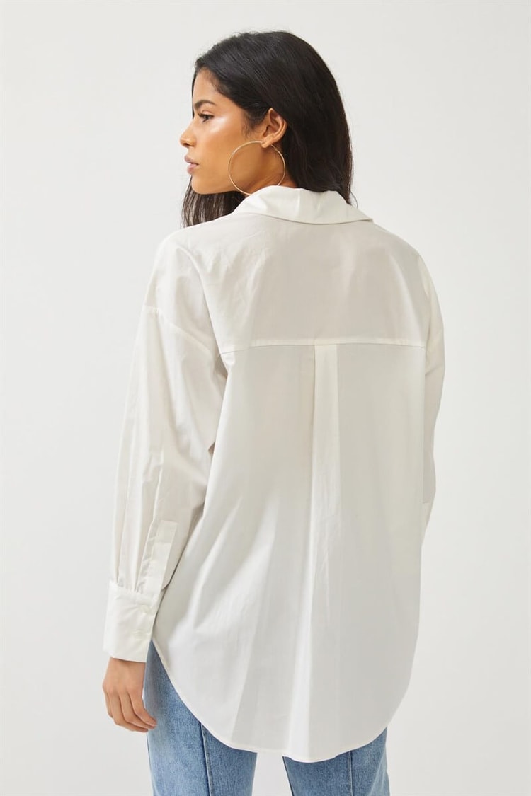 Ekru Oversize GömlekST060S55243001