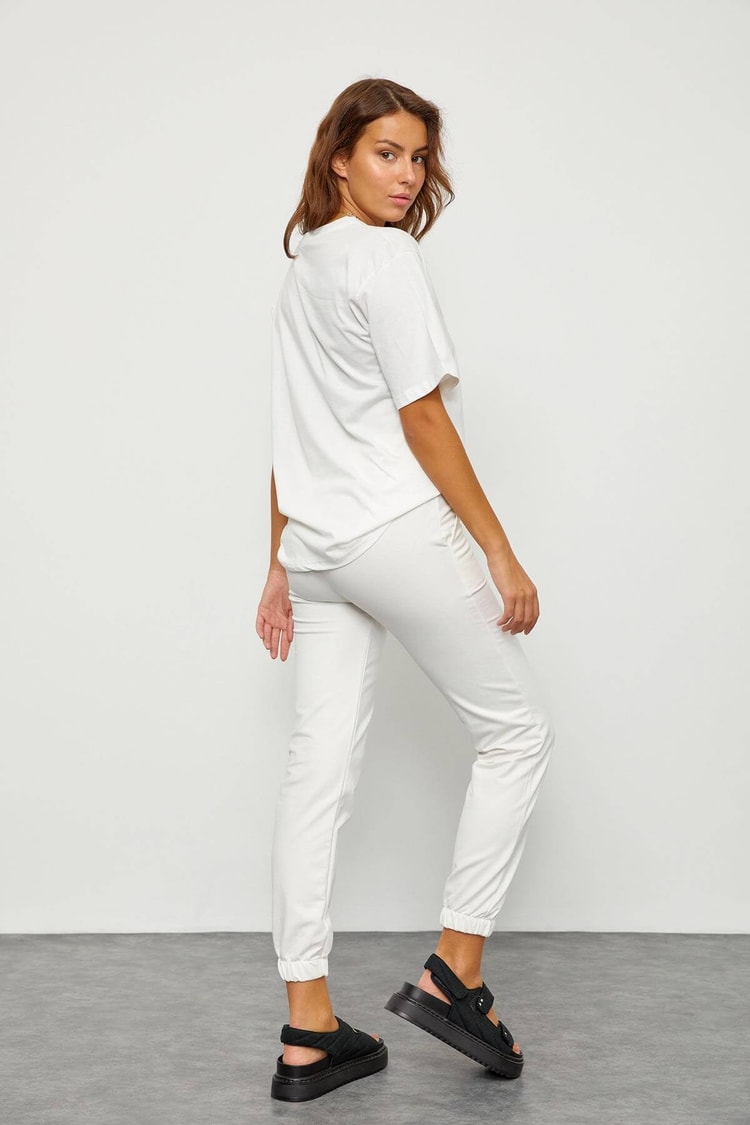 Ekru T-Shirt Jogger Eşofman TakımST060S60096001
