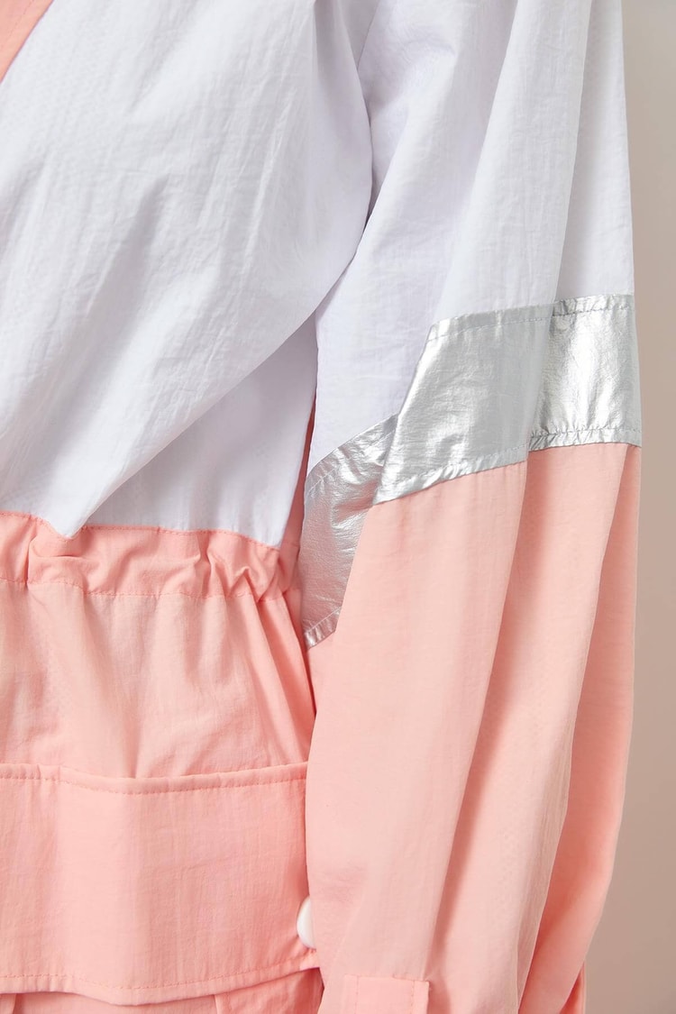 Ekru-Yavru Ağzı Color Block Fermuarlı TrençkotST060S99022001