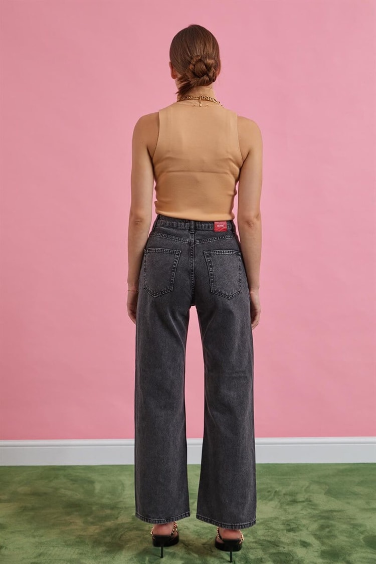 Füme Yüksek Bel Wide Leg JeanST060W31627001