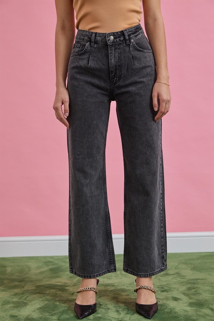Füme Yüksek Bel Wide Leg JeanST060W31627001
