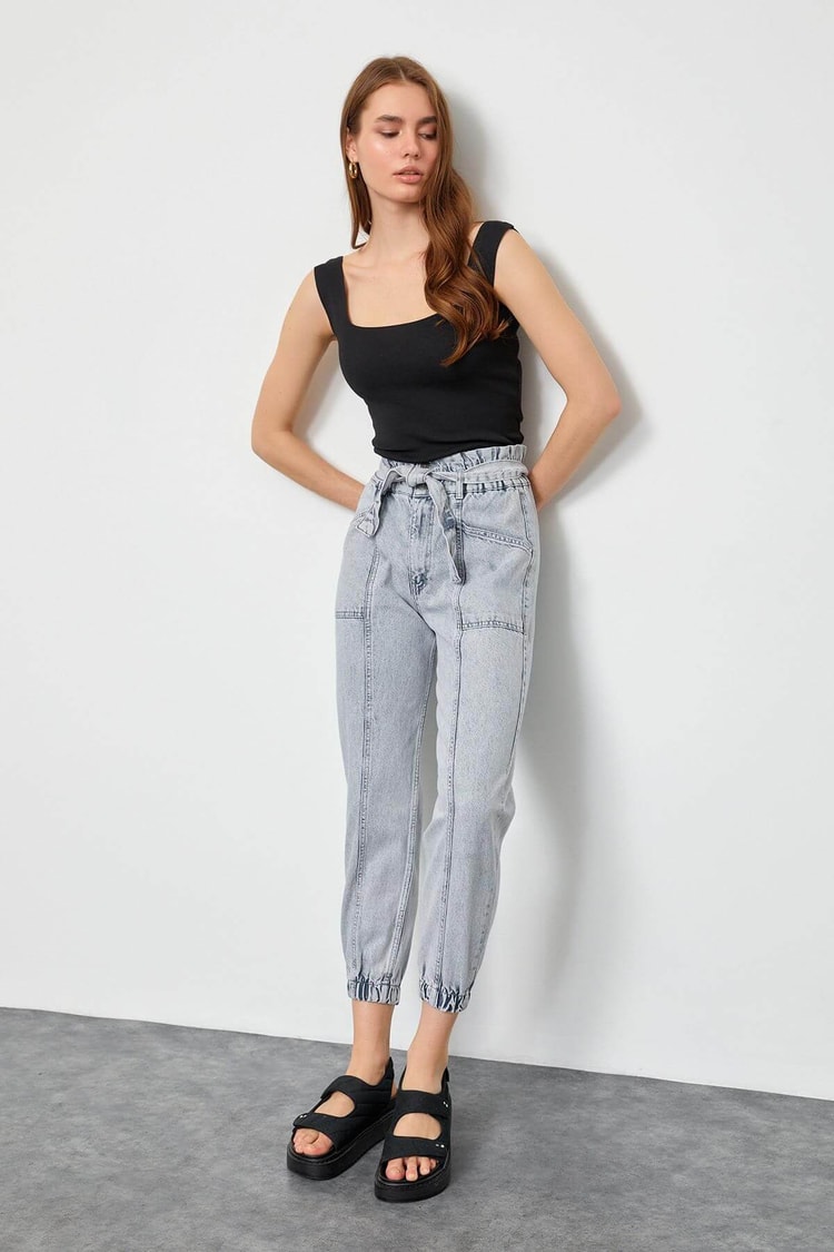 Gri Yüksek Bel JeanST060S20046701