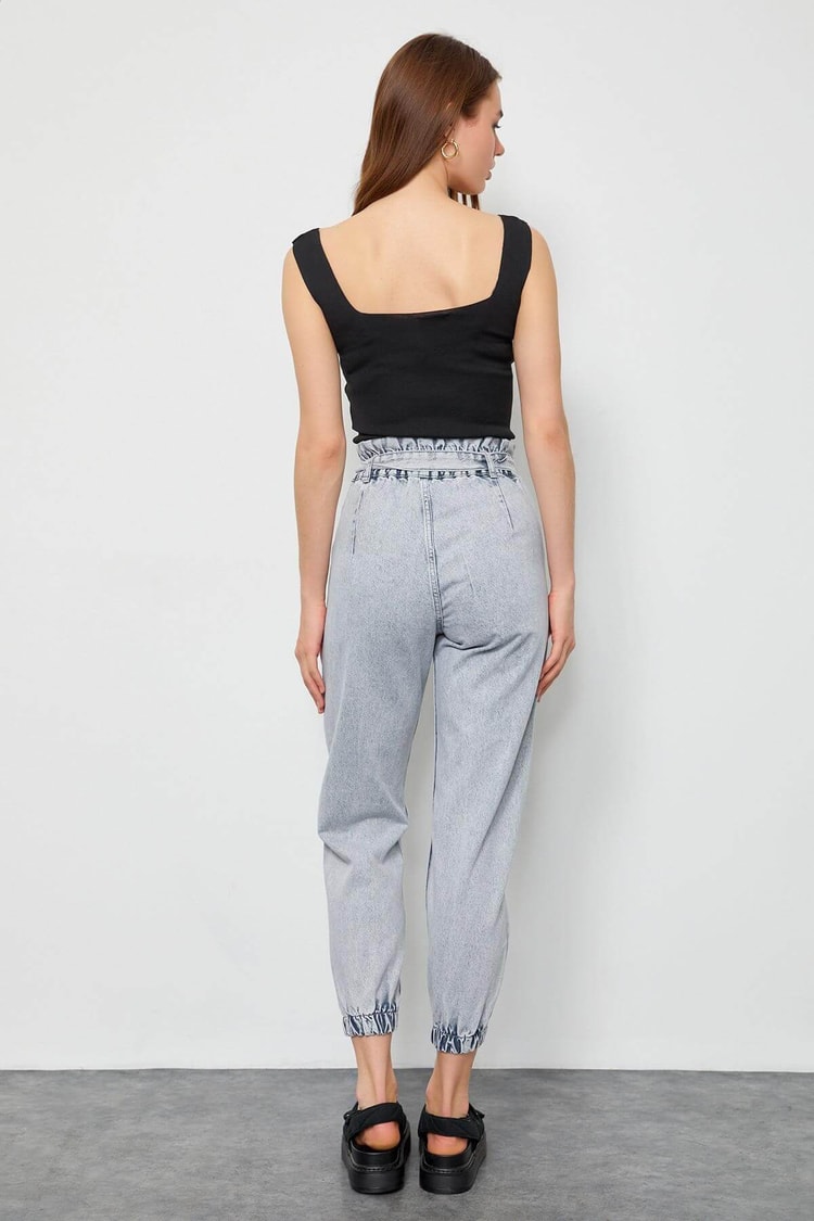 Gri Yüksek Bel JeanST060S20046701