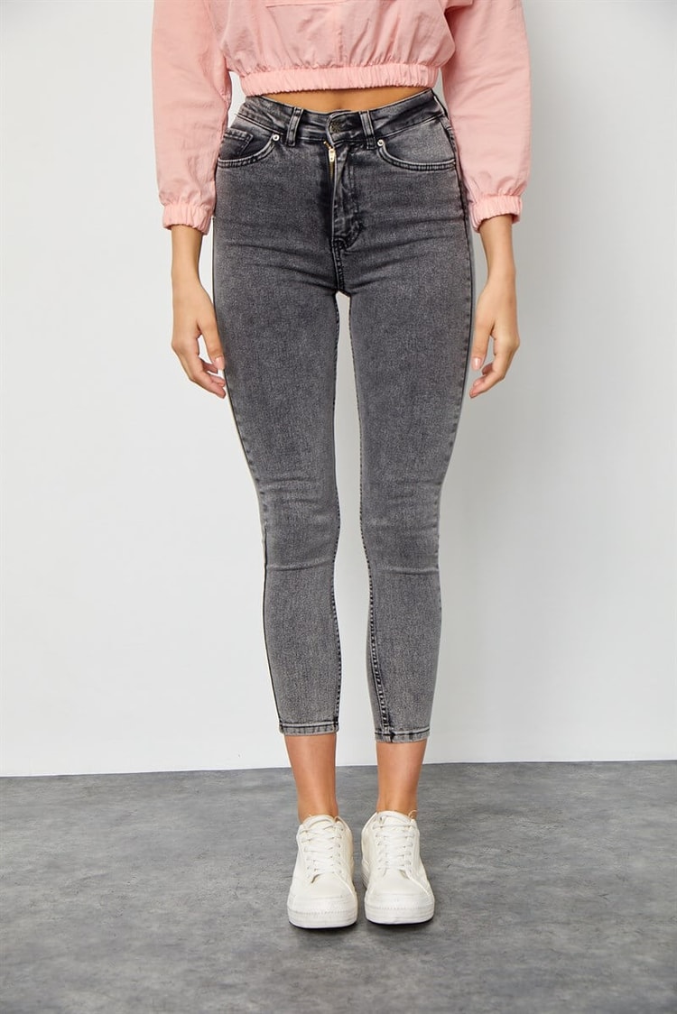 Gri Yüksek Bel Skinny JeanST060S20446001