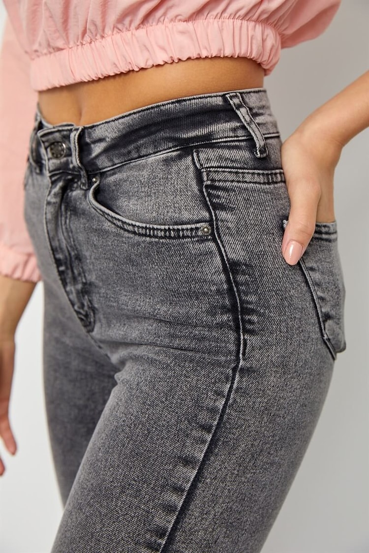 Gri Yüksek Bel Skinny JeanST060S20446001
