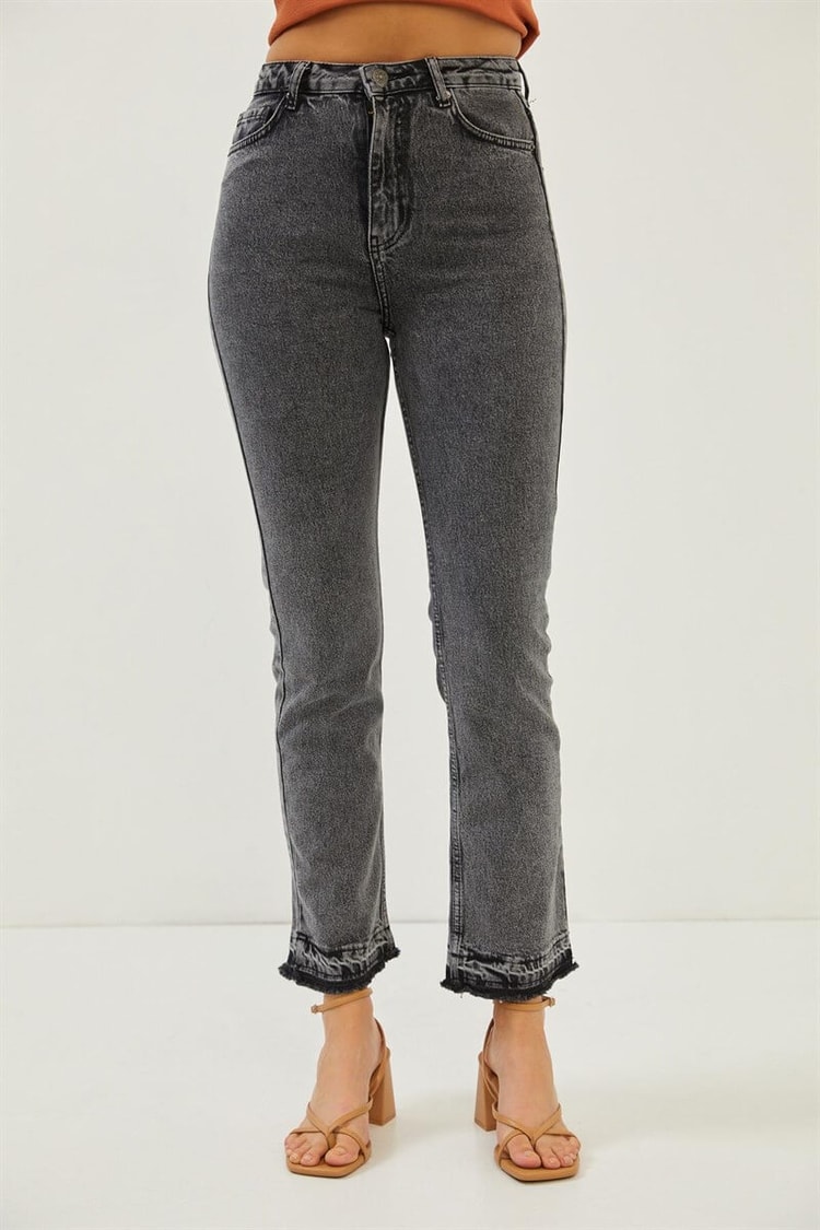 Gri Yüksek Bel Yıkama JeanST060W31629001