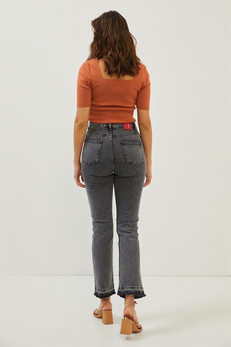 Gri Yüksek Bel Yıkama JeanST060W31629001