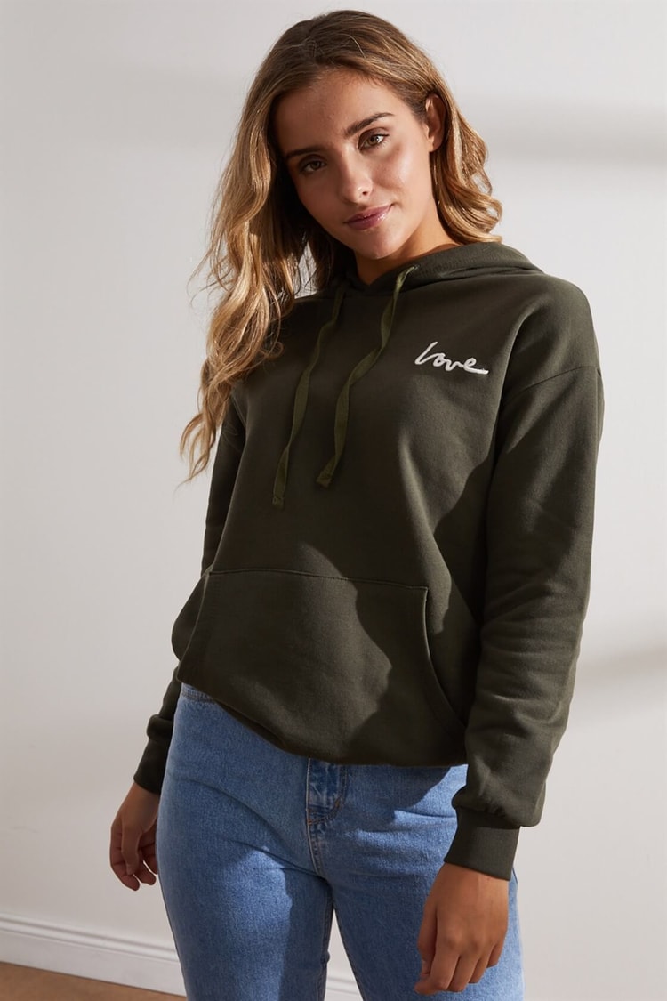 Haki Cepli Ve Kapüşonlu SweatshirtST060W7205105