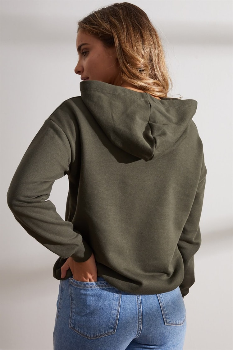 Haki Cepli Ve Kapüşonlu SweatshirtST060W7205105