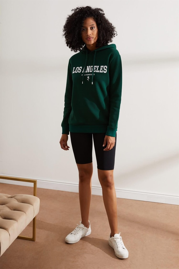 Haki Los Angeles Kapüşonlu SweatshirtST060W7208201