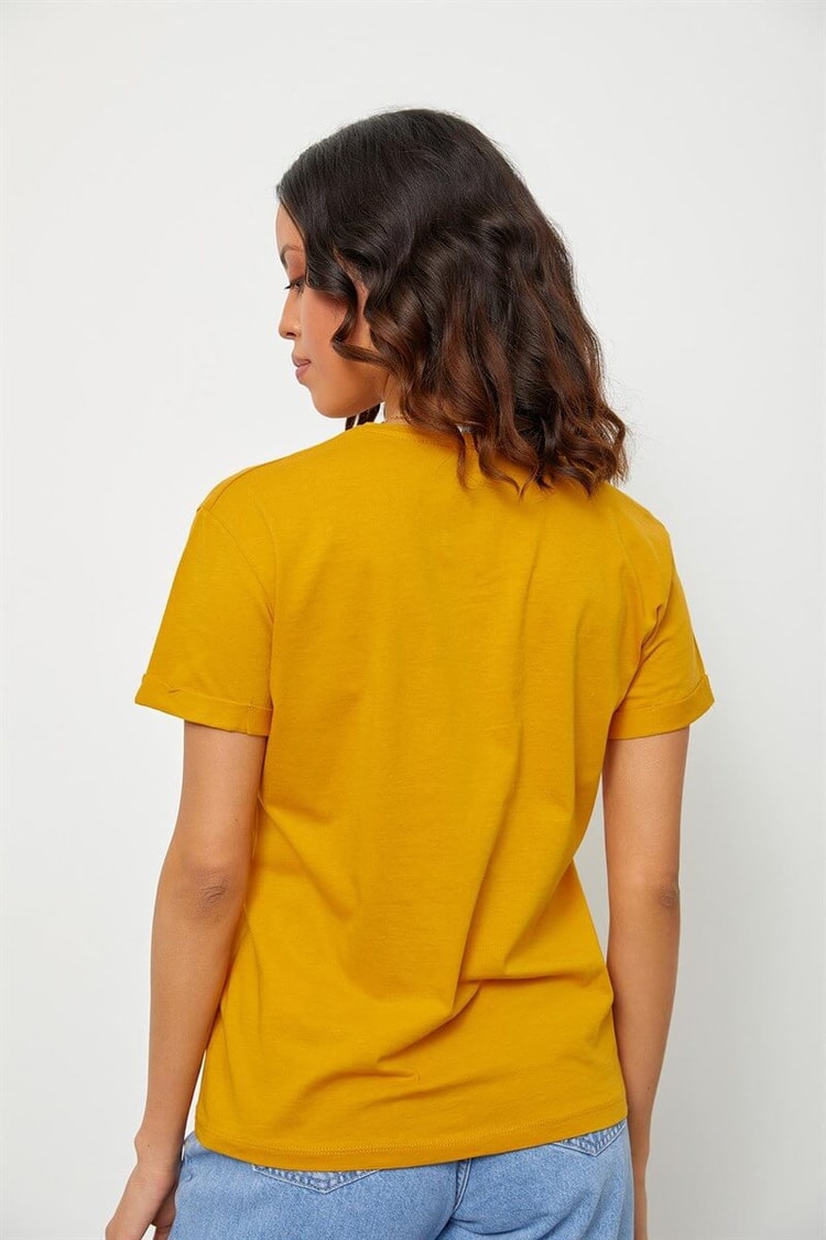 Hardal Baskılı Kısa Kol T-ShirtST060S71190015