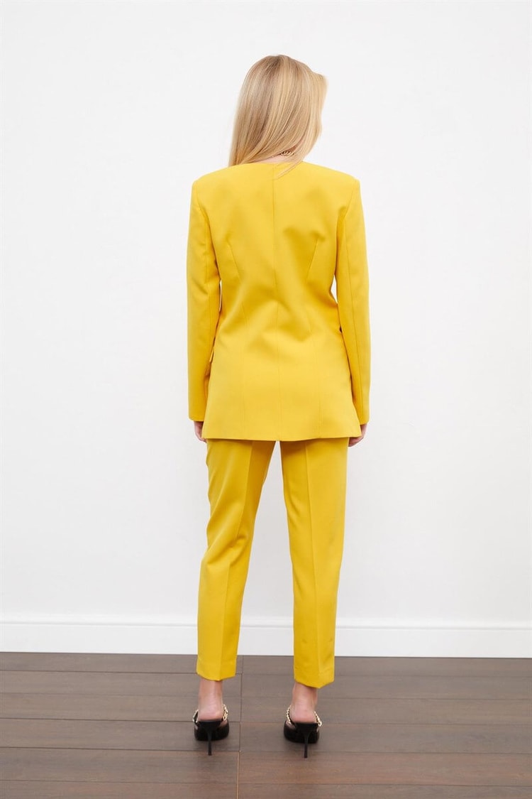 Hardal Kruvaze Yaka Tek Düğme Blazer CeketST060S90280001