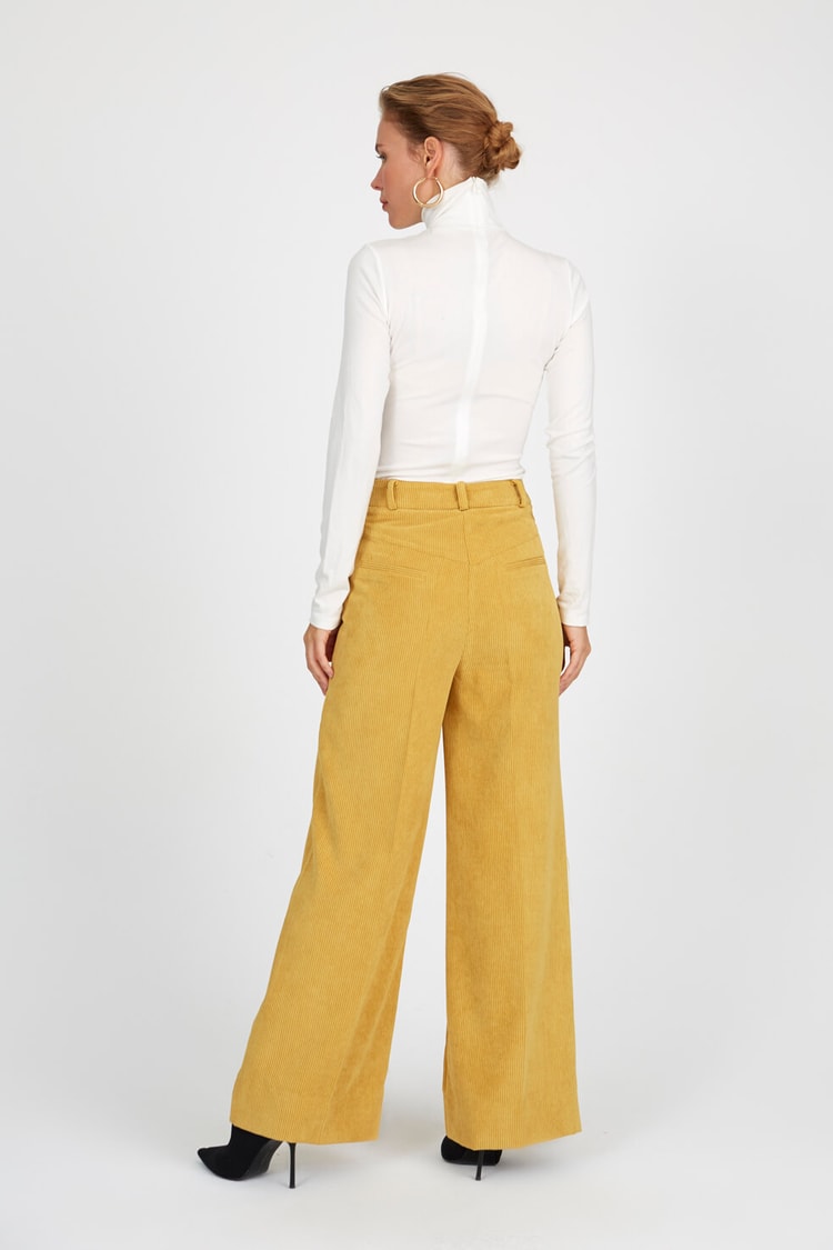 Hardal Normal Bel Geniş Paça PantolonST050W2023601