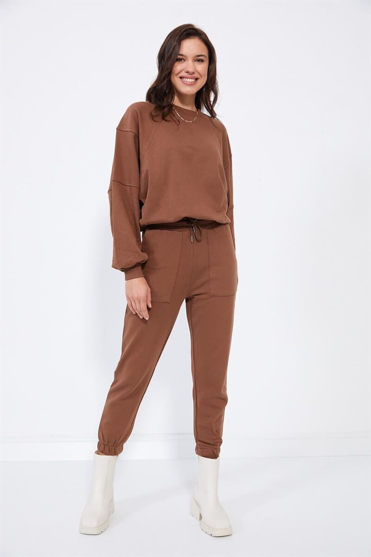 Kahve Jogger Eşofman TakımıST060W82164001