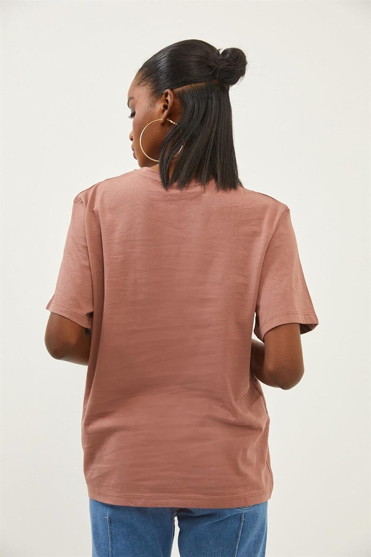 Kahve Kısa Kollu T-ShirtST070S71281002