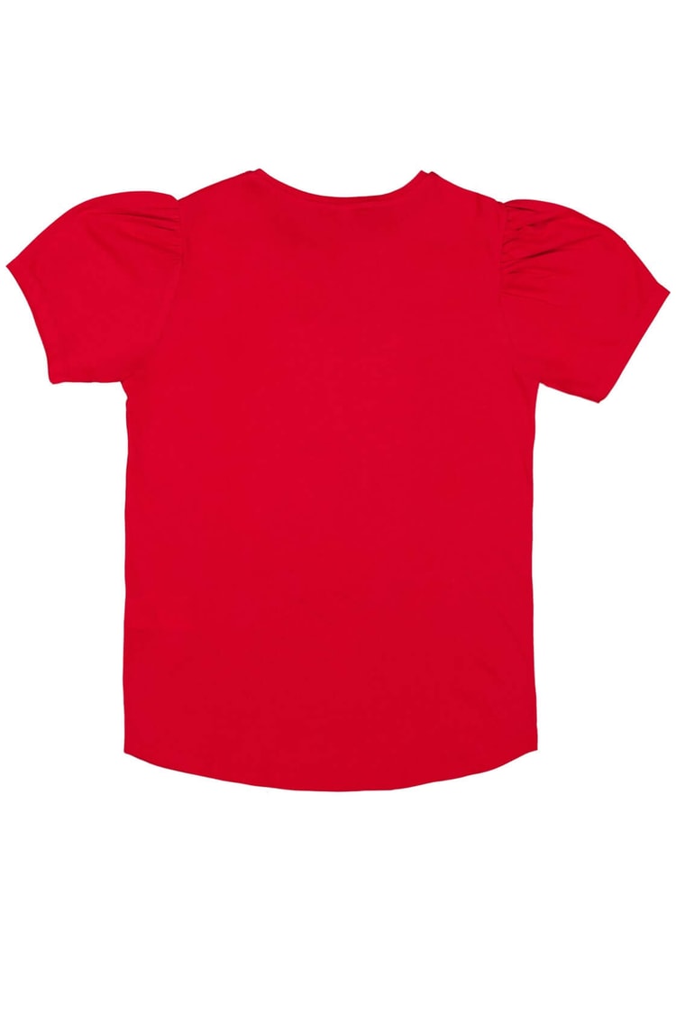 Kırmızı Baskılı Pamuk T-ShirtST050S7114801