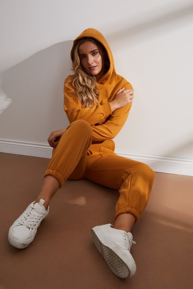 Koyu Hardal Crop Sweatshirt Jogger Pantolon TakımST050W6005102