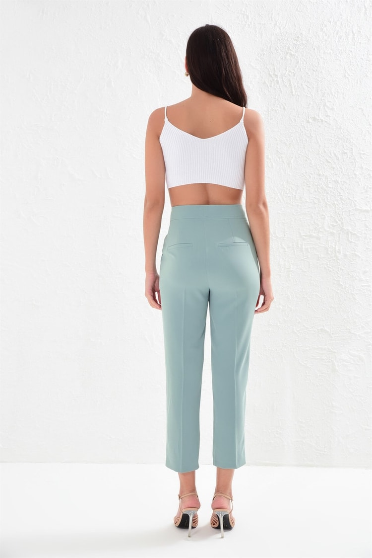 Koyu Mint Tunik Boy Yelek Kalem Pantolon TakımST050S6003101