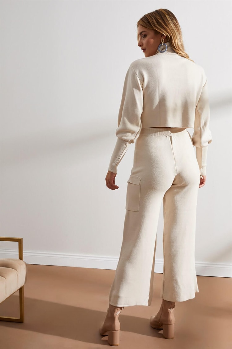 Krem Triko Pantolon Ve Kazak TakımıST050W6005203