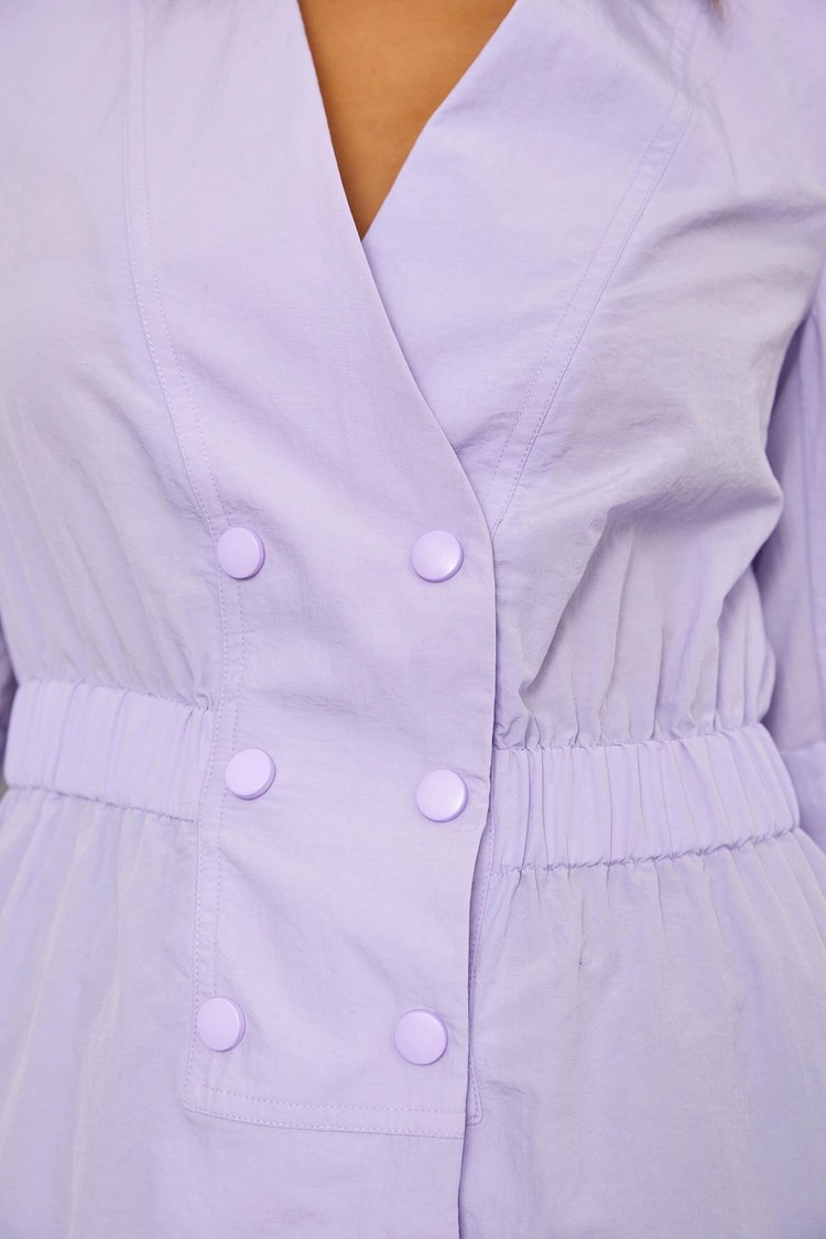Lila Çıtçıtlı Kruvaze CeketST060S90251001
