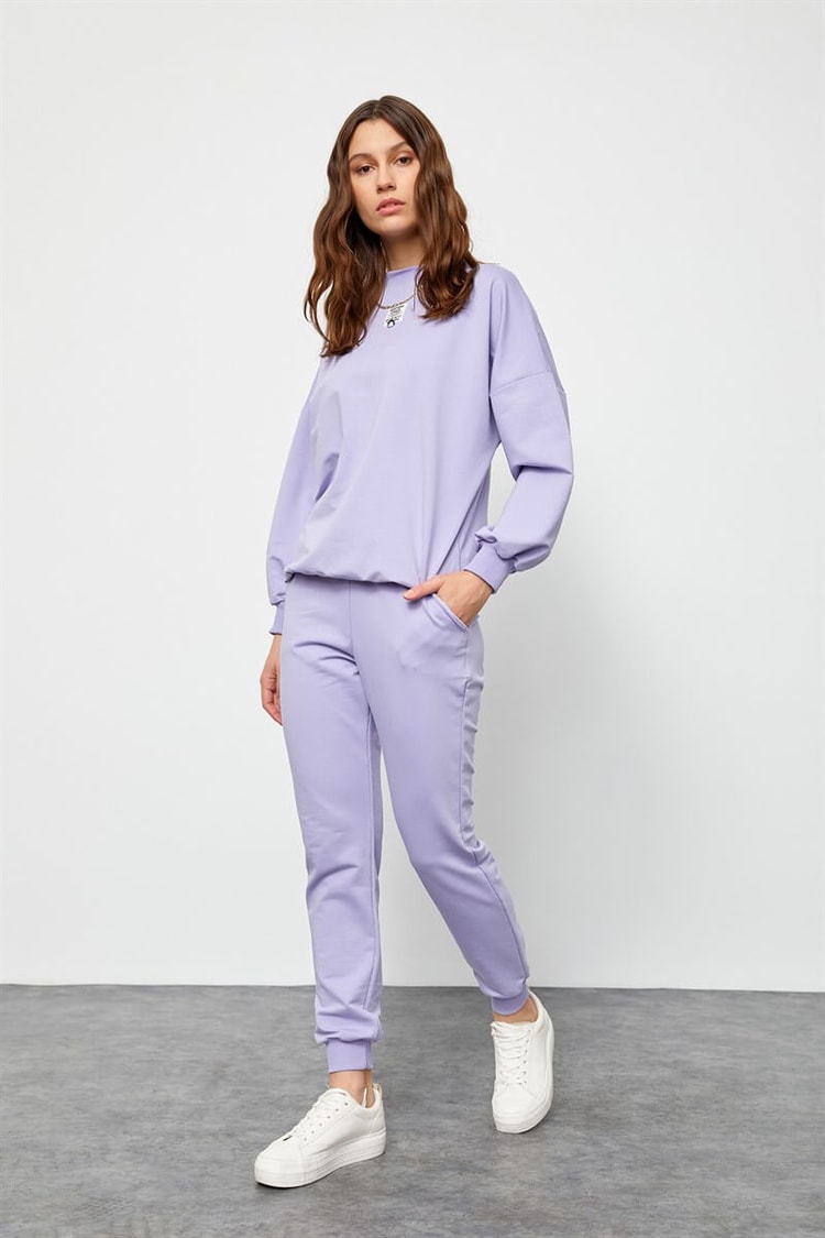 Lila Etiket Detaylı Eşofman TakımıST060S60089002
