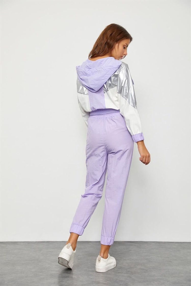 Lila Fermuarlı Sweatshirt Jogger Eşofman TakımST060S60076001