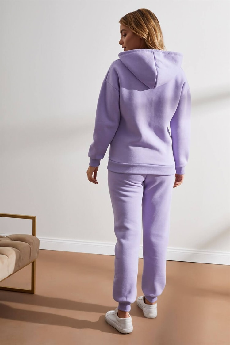 Lila Fermuarlı Sweatshirt Jogger TakımST050W6006101