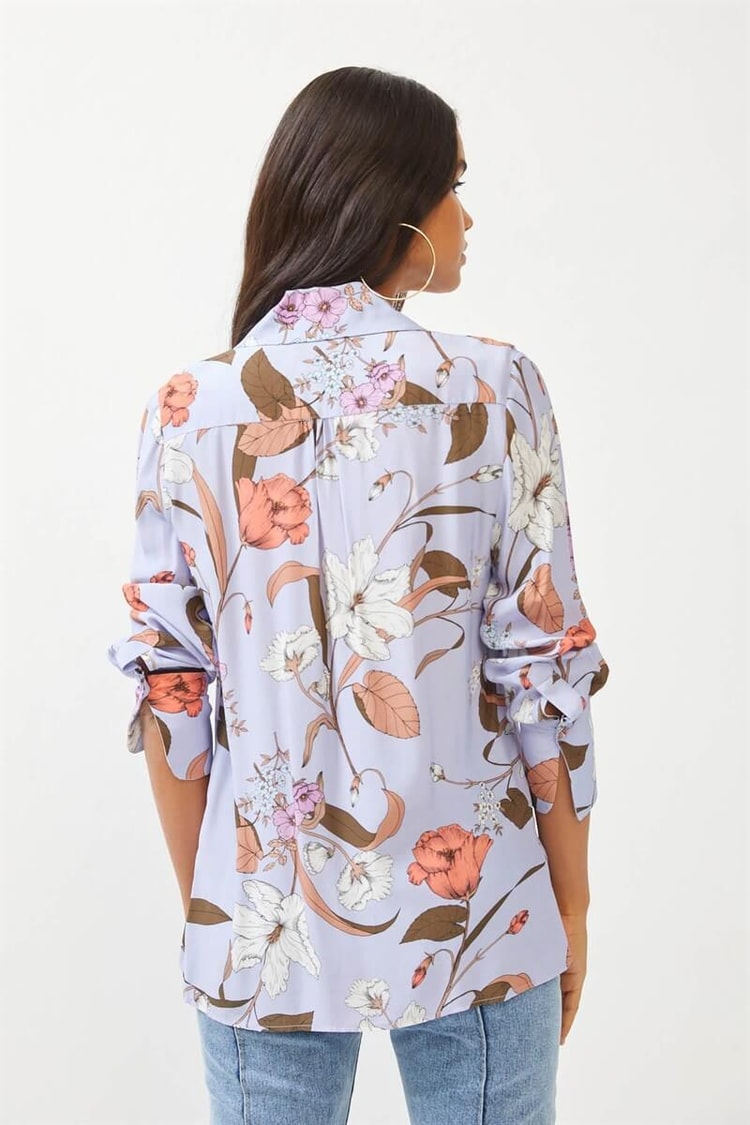 Lila Floral Desen BluzST060S30744002