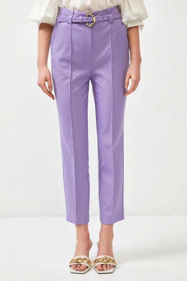 Lila Kemerli Kalem PantolonST060S20632001