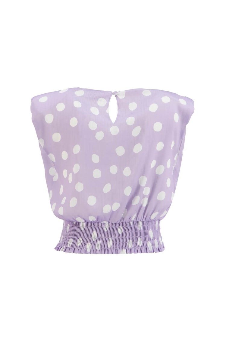 Lila Puantiyeli Şık BluzST060S30571001