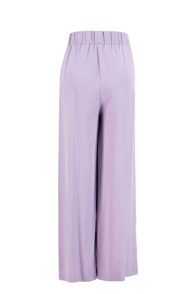Lila Tencel Yüksek Bel Rahat Kesim PantolonST050S2040301