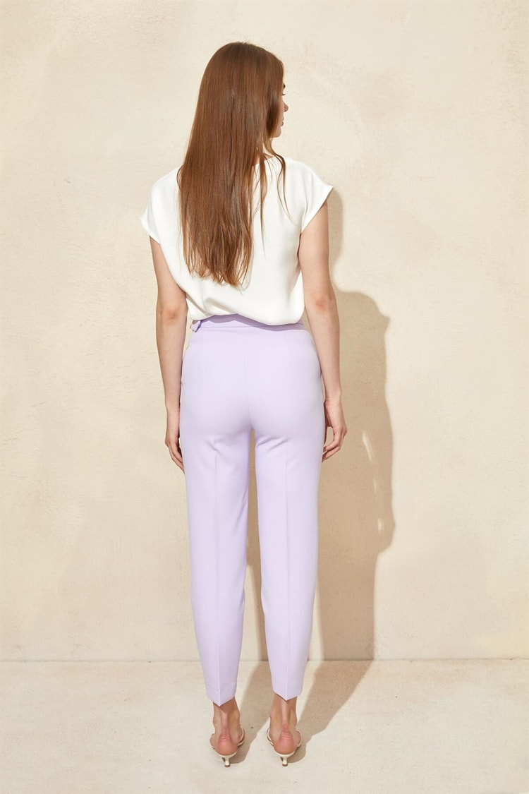 Lila Toka Detaylı Kumaş PantolonST060S20491001