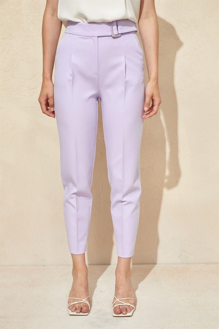 Lila Toka Detaylı Kumaş PantolonST060S20491001