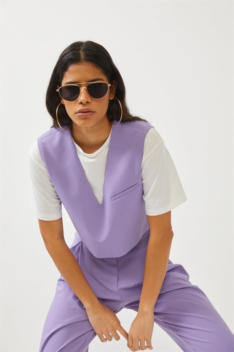 Lila Yelek Pantolon TakımST060W30630002