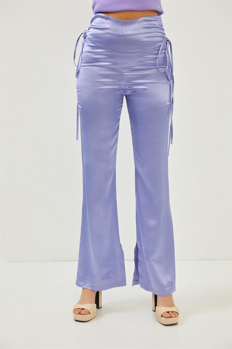 Lila Yüksek Bel Saten PantolonST060S20531001