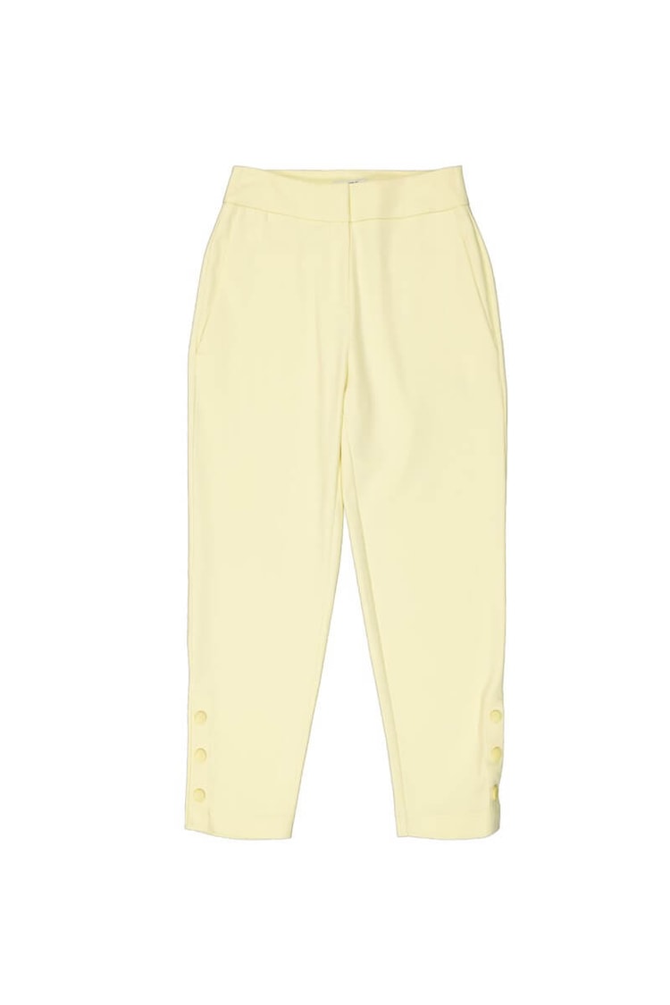 Limon Kremi Yüksek Bel Çıtçıtlı PantolonST050S20430001