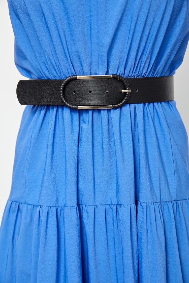 Marina Mavisi Midi Boy Kemerli ElbiseST060S4010081