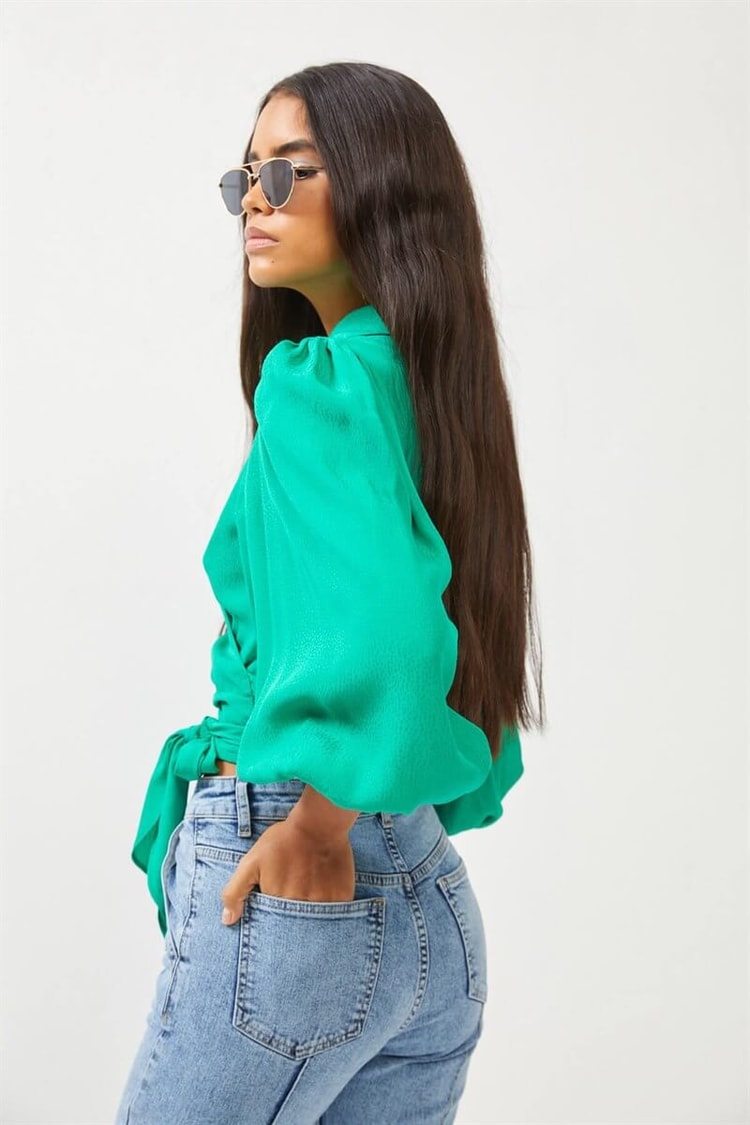 Mavi Yüksek Bel Flare JeanST060S31683001