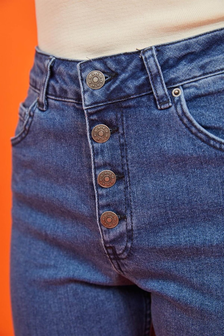 Mavi Yüksek Bel Mom Fit JeanST060W20572006