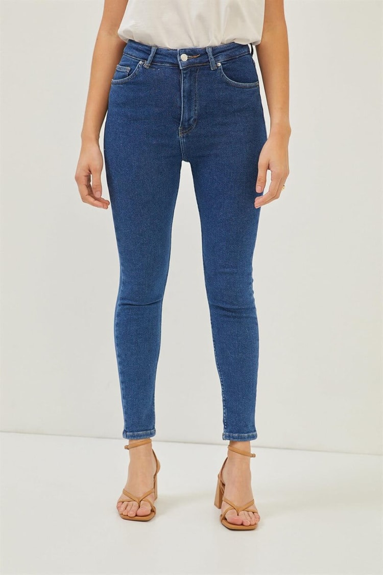 Mavi Yüksek Bel Skinny JeanST060S31682002