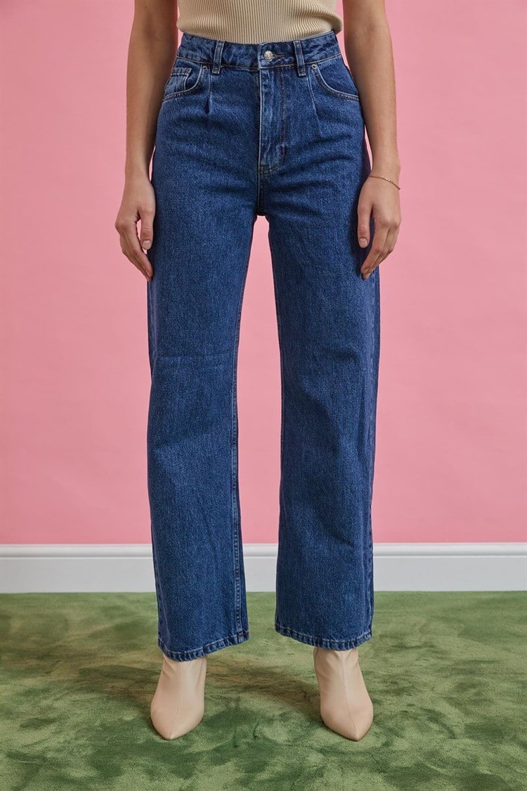 Mavi Yüksek Bel Wide Leg JeanST060W31627001
