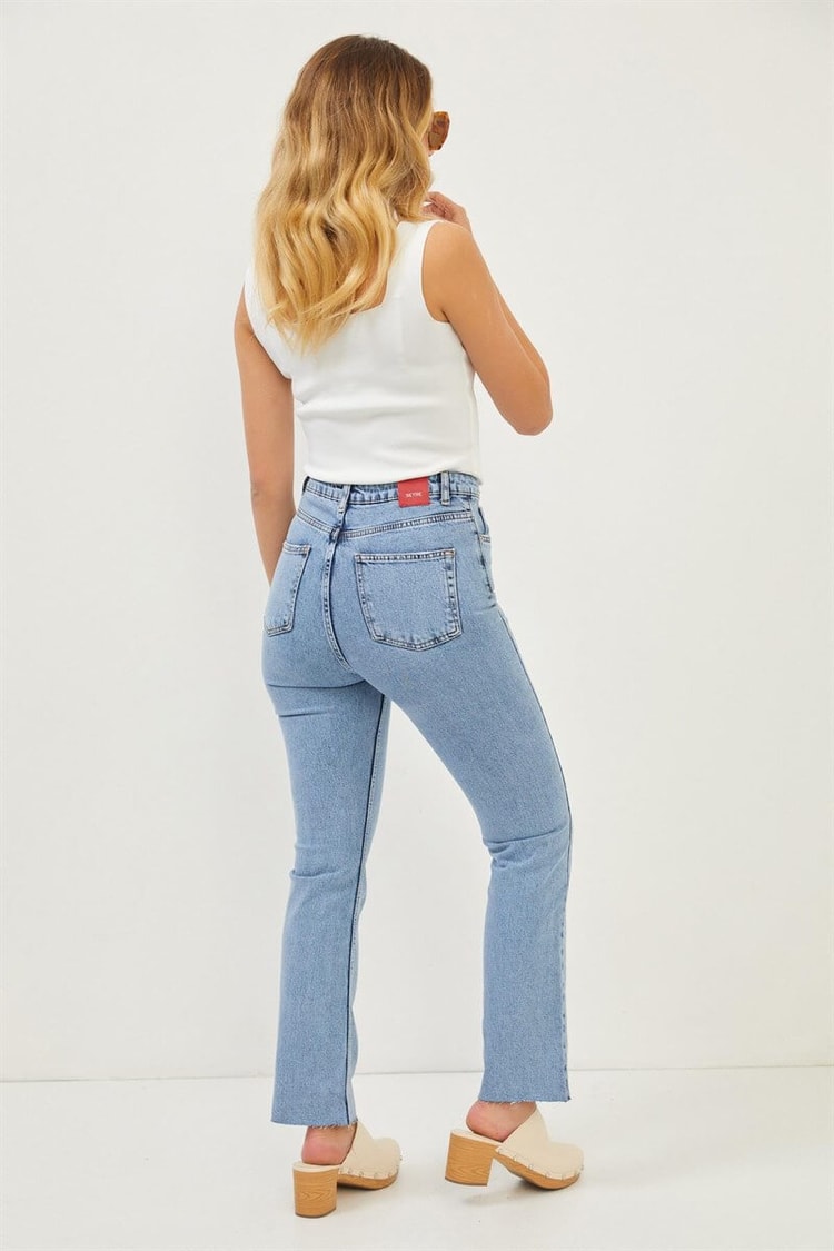 Mavi Yüksek Bel Yıkama JeanST060W31629001