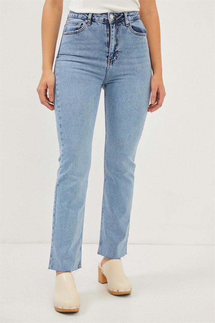 Mavi Yüksek Bel Yıkama JeanST060W31629001