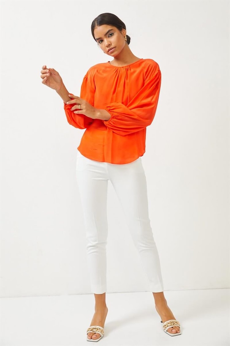 Mercan Yakası Drape Detaylı BluzST060S30664001